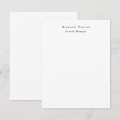 Carte De Correspondance Tendance Noir & Blanc Créatif Moderne (Devant / Derrière)
