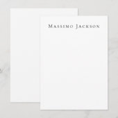 Carte De Correspondance Tendance Noir & Blanc Créatif Moderne (Devant / Derrière)
