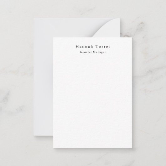 Carte De Correspondance Tendance Noir & Blanc Moderne Créatif Simple (Devant)