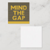 Carte De Correspondance Tenez compte de l'écart 1 (Devant / Derrière)