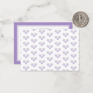 Carte De Correspondance Tennis Personnalisé Motif Tennis Personnalisé