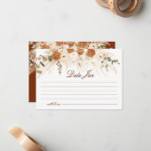 Carte De Correspondance Terracotta Floral Date Night Jar Game Tickets (Devant/Arrière en situation)