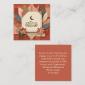Carte De Correspondance Terracotta Floral Ramadan Moubarak (Devant / Derrière)