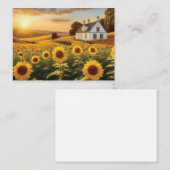 Carte De Correspondance Terrain de tournesol (Devant / Derrière)