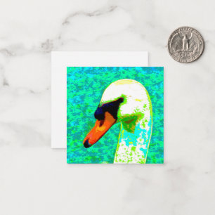 Carte De Correspondance Tête de cygne blanche majestueuse