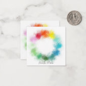 Carte De Correspondance Texte coloré du nom du script d'écriture manuscrit (Devant/Arrière en situation)