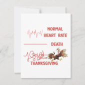 Carte De Correspondance Texte drôle de dinde de Thanksgiving. (Devant)