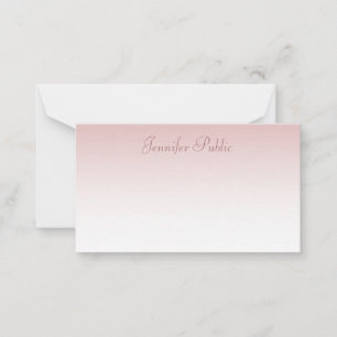 Carte De Correspondance Texte manuscrit rose Gold Texte créatif tendance
