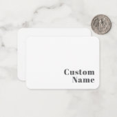 Carte De Correspondance Texte moderne élégant et rétro | Gris (Devant/Arrière en situation)