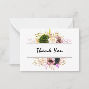 Carte De Correspondance Texte modifiable Merci floral, Bienvenue, Maison f