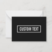 Carte De Correspondance Texte modifiable moderne dans le cadre style logo (Devant)