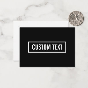 Carte De Correspondance Texte modifiable moderne dans le cadre style logo