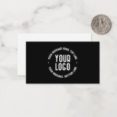 Carte De Correspondance Texte personnalisable & Logo ou image téléchargée (Devant/Arrière en situation)