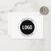 Carte De Correspondance Texte personnalisable simple et logo ou image (Devant/Arrière en situation)