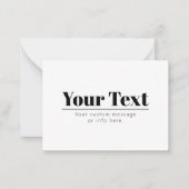 Carte De Correspondance Texte rétro-moderne élégant | Noir & Blanc (Devant)