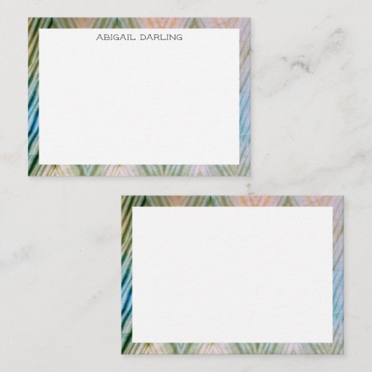 Carte de correspondance texture chevron shibori zi (Devant / Derrière)