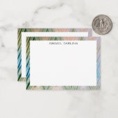 Carte de correspondance texture chevron shibori zi (Devant/Arrière en situation)