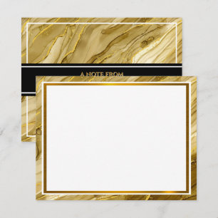 Carte De Correspondance Texture de feuille d'or métallique moderne élégant