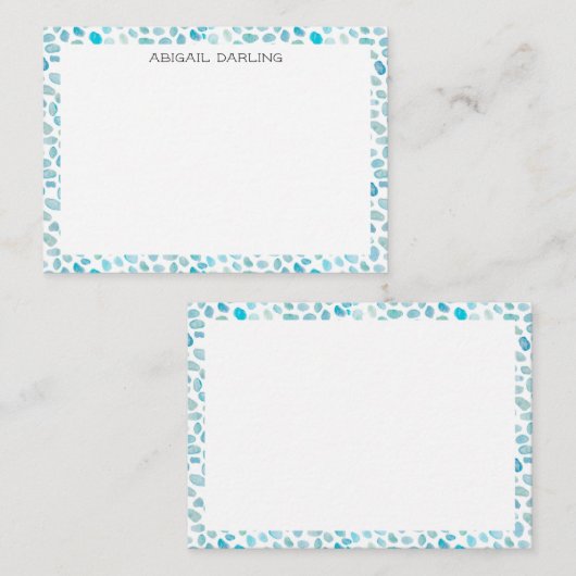 Carte De Correspondance Texture de verre de mer côtier (Devant / Derrière)