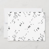 Carte De Correspondance Texture moderne chic noir Grunge | Monogramme (Dos)