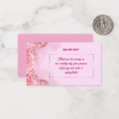 Carte De Correspondance Thank you Card for Wedding Guests (Devant/Arrière en situation)