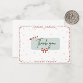 Carte De Correspondance Thank you Christmas Card (Devant/Arrière en situation)