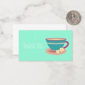 Carte De Correspondance Thé Camaomile pour les amateurs de thé merci (Devant/Arrière en situation)