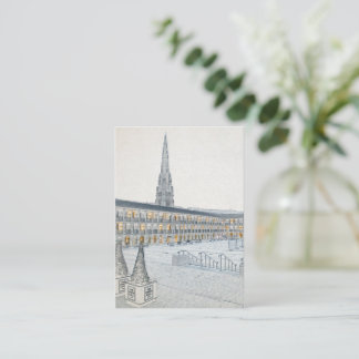 Carte De Correspondance The Piece Hall, Halifax, Esquisse Architecturale