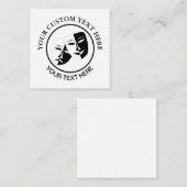 Carte De Correspondance Théâtre Masque Comédie Tragédie Noir Blanc (Devant / Derrière)