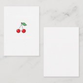 Carte De Correspondance Thème cerise, design cerise (Devant / Derrière)