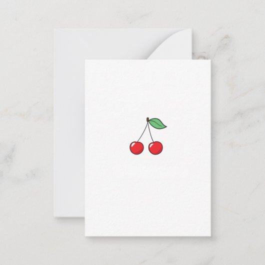 Carte De Correspondance Thème cerise, design cerise (Devant)