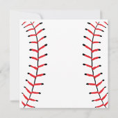 Carte De Correspondance Thème de baseball de style sportif avec coutures d (Dos)