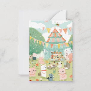 Carte De Correspondance Thème de fête mignon. Anniversaire