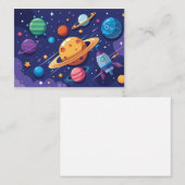 Carte De Correspondance Thème de l'espace et des planètes (Devant / Derrière)