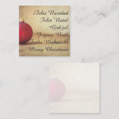 Carte De Correspondance thème de Noël avec boule de Noël (Devant / Derrière)