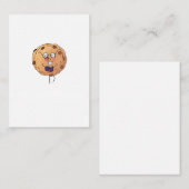 Carte De Correspondance Thème de nourriture mignonne de cookie (Devant / Derrière)