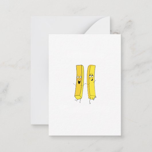 Carte De Correspondance Thème frites, chips (Devant)