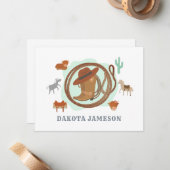 Carte De Correspondance Thème Personnalisé Cowboy (Devant/Arrière en situation)