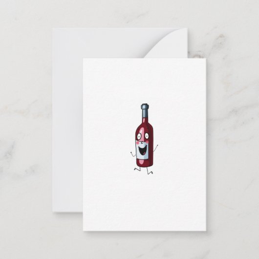 Carte De Correspondance Thème vin, vin rouge, bouteille de vin (Devant)