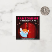Carte De Correspondance Thespian de pantomime - Marraine fée (Devant/Arrière en situation)