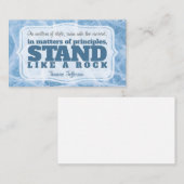 Carte De Correspondance Thomas Jefferson Citation Inspirationnelle "Princi (Devant / Derrière)