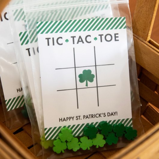 Carte De Correspondance Tic Tac Toe St. Patrick's Day Card pour enfants