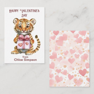 Carte De Correspondance Tiger Cub La Saint Valentin des enfants