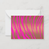 Carte De Correspondance Tigre métallique rayures rose (Devant)