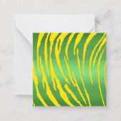 Carte De Correspondance Tigre métallique rayures vert jaune (Devant)