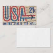 Carte De Correspondance Timbre postal américain (Devant / Derrière)