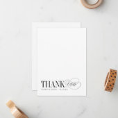 Carte De Correspondance Timeless Thank You Personalized Stationery (Devant/Arrière en situation)