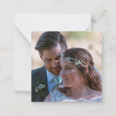 Carte De Correspondance TINY MINI TAILLE Script Photo Mariage Love Merci (Dos)