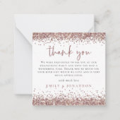 Carte De Correspondance TINY| Parties scintillant d'or Rose Fiançailles ph (Devant)