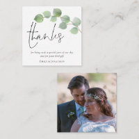 TINY SIZEEucalyptus Script Mariage photo Merci